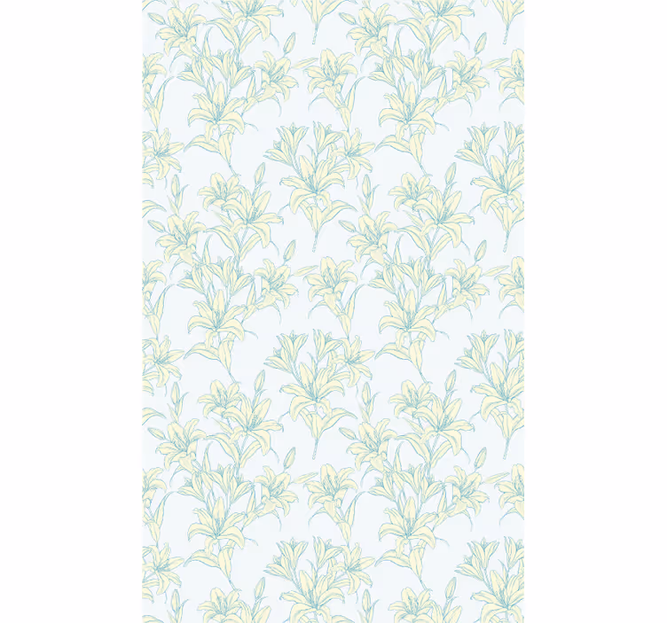 Subtle Botanical Motifs flower roller blind - TenStickers