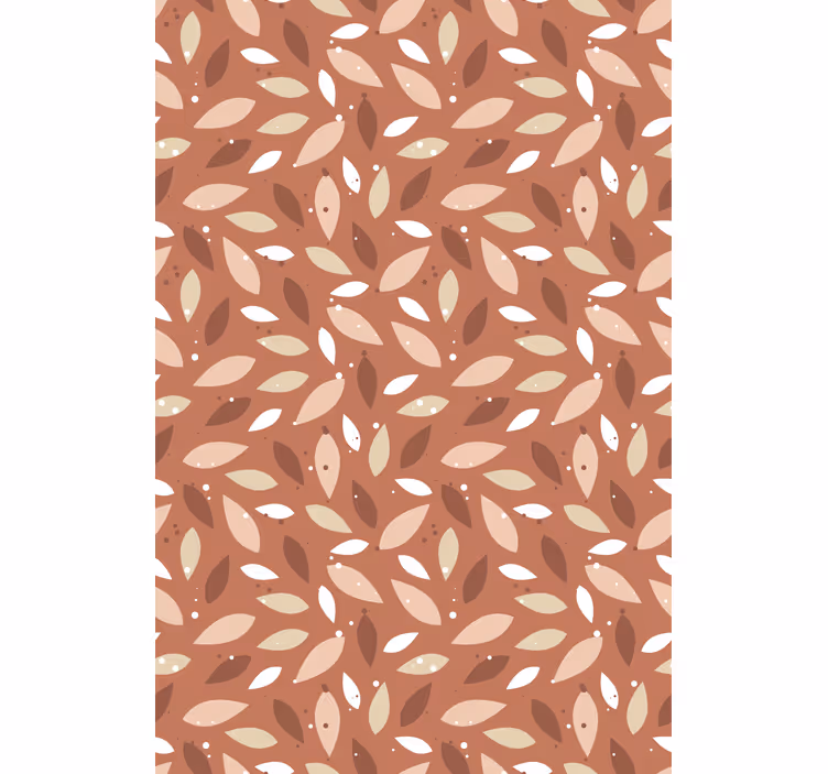 Leafy brown pattern flower roller blind - TenStickers