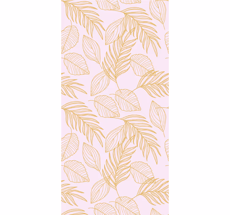 Elegant leaf pattern roller blind for living room - TenStickers