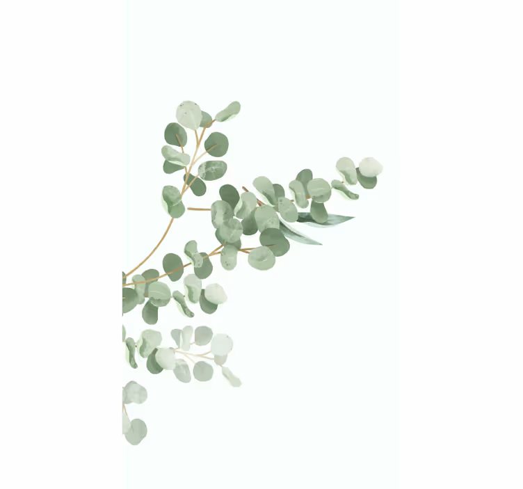 Eucalyptus Branch Design flower roller blind - TenStickers