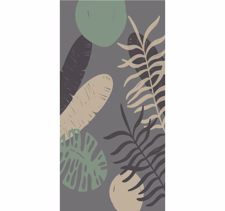 Tropical Greenery Pattern flower roller blind - TenStickers