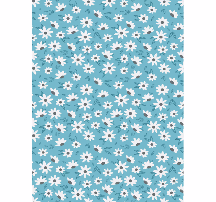 "Granny chic"  blue flowers Flower blind - TenStickers