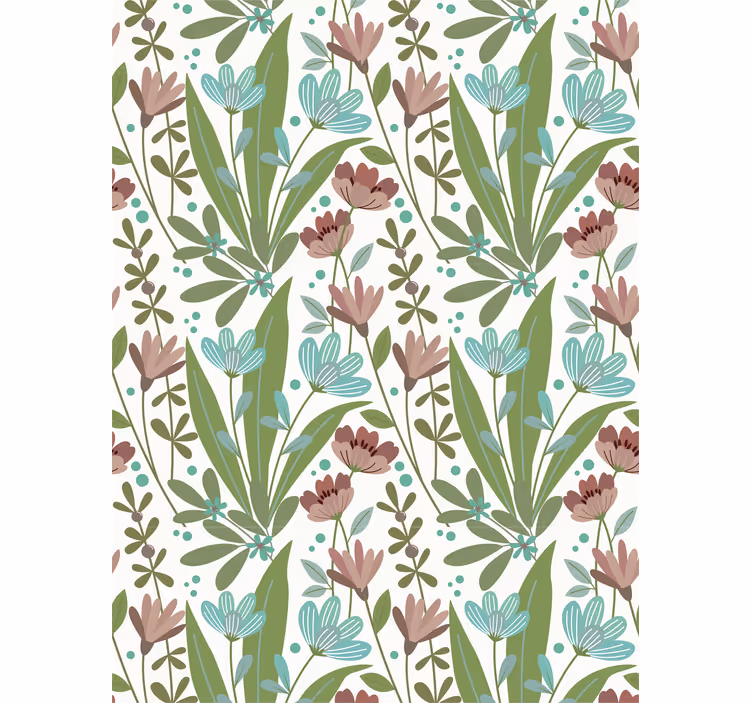 "Granny chic" floral style roller blind - TenStickers