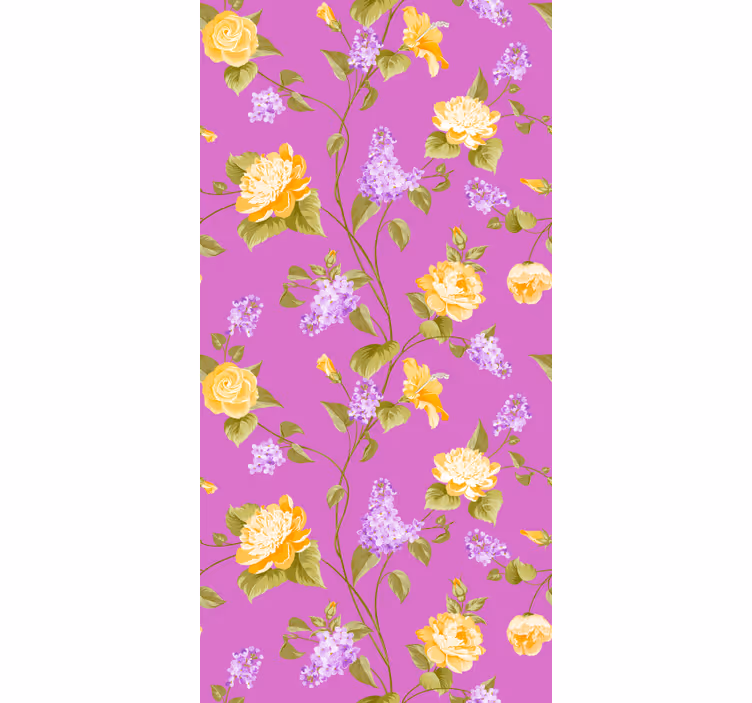 Floral Blossom Panes flower roller blind - TenStickers