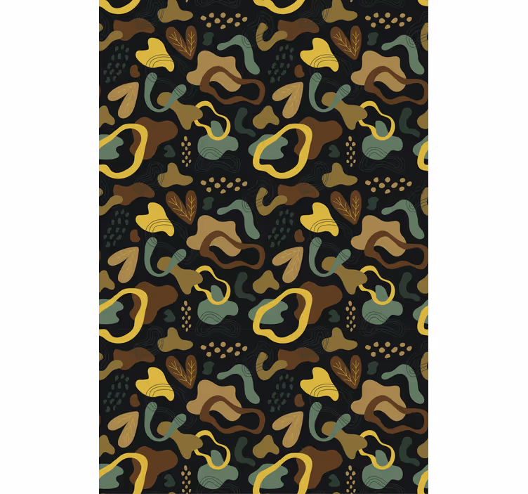 Abstract Leaf Shapes texture roller blind - TenStickers