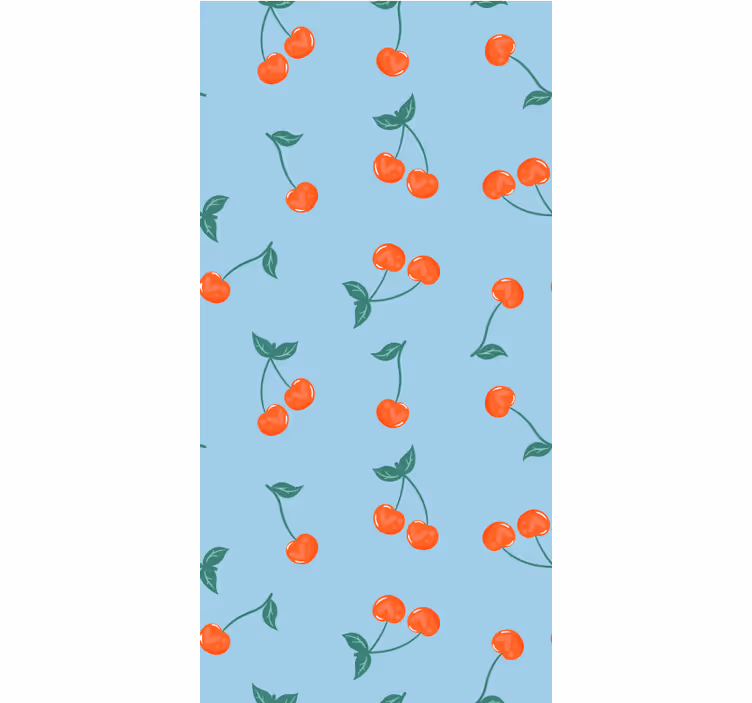 Decor red cherries blue Fruit vegetable blind - TenStickers
