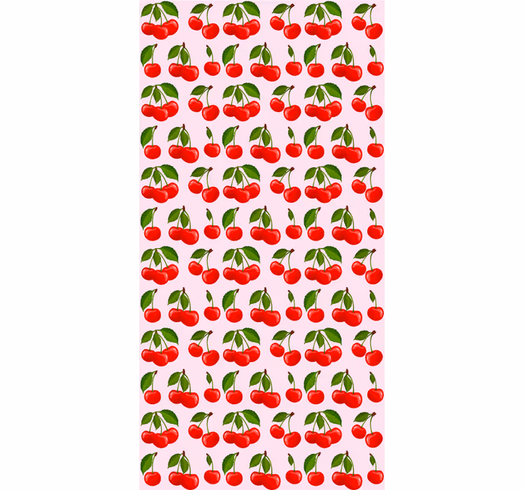 Red Cherry Pattern roller blind for kitchen window - TenStickers