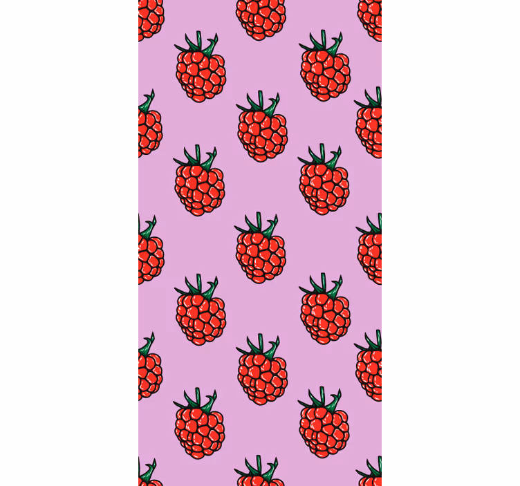 Raspberry Pattern fruit roller blind - TenStickers