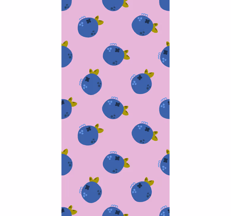 Blueberry pattern fruit roller blind - TenStickers