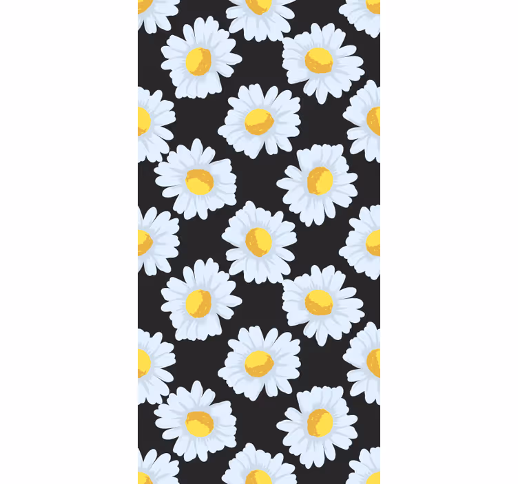 Flower roller blind daisy flower design - TenStickers