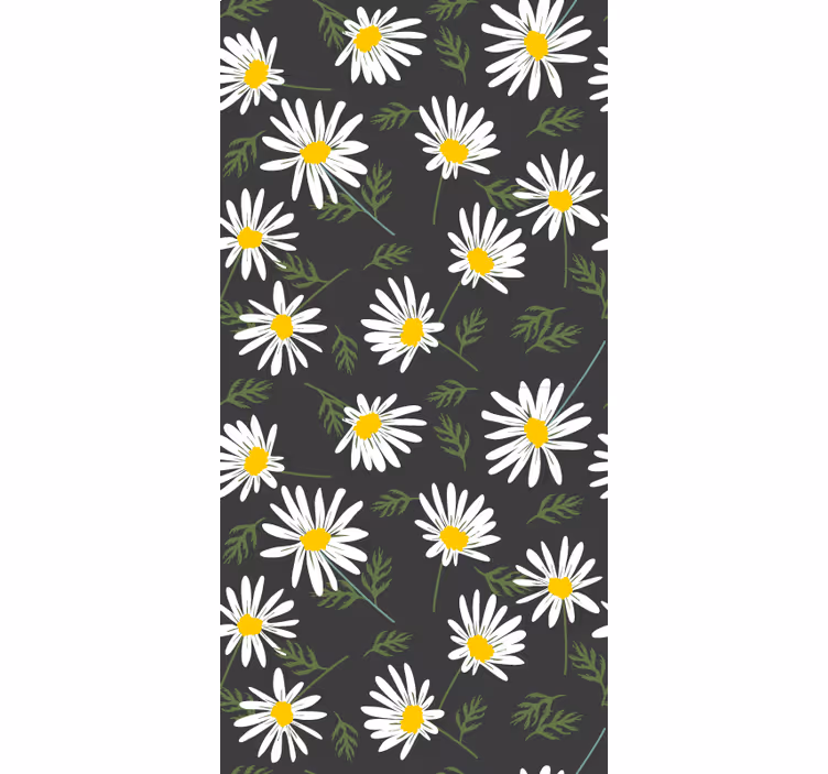 Daisy Floral Pattern flower roller blind - TenStickers