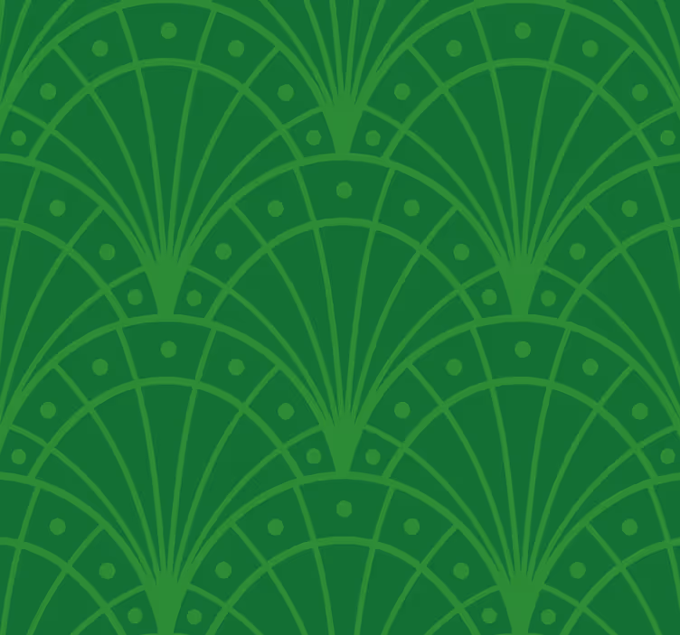 Art Deco Pattern Green Roller Blind - TenStickers