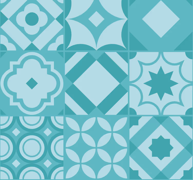 Classic Tiles Pattern Kitchen Window Blind - TenStickers