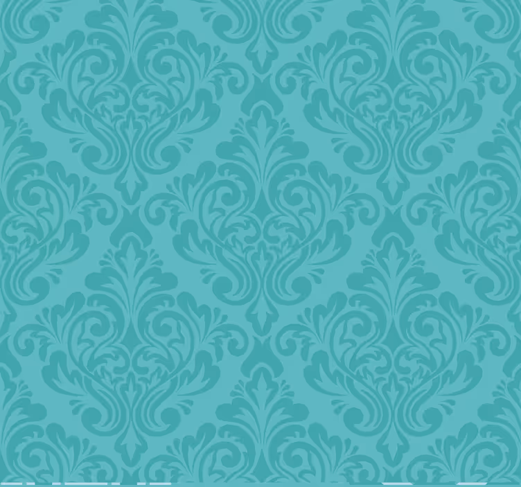 Damask Pattern Turquoise Blind - TenStickers
