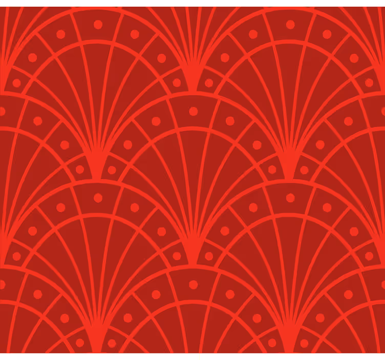 Elegant Red Art Deco Living Room Roller Blind - TenStickers