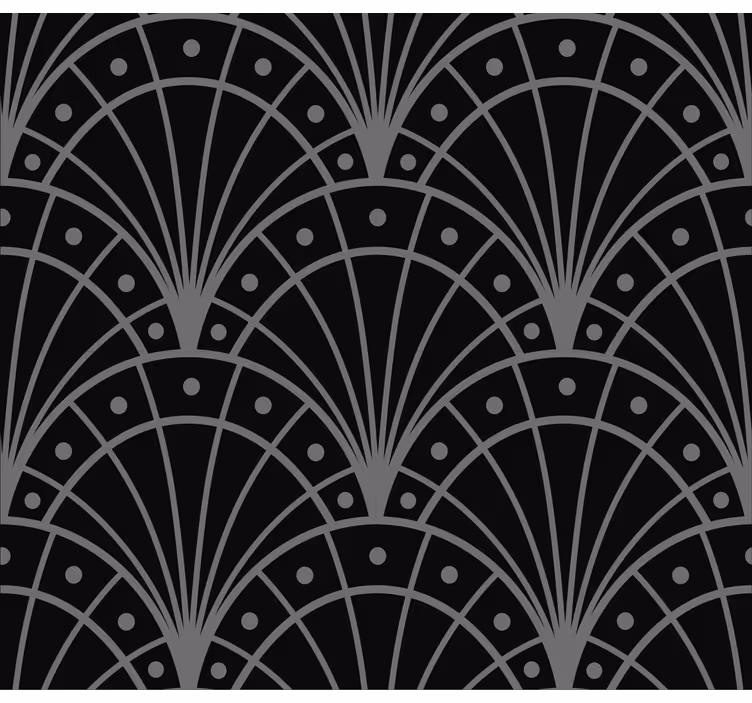 Elegant Black Art Deco Living Room Blind - TenStickers