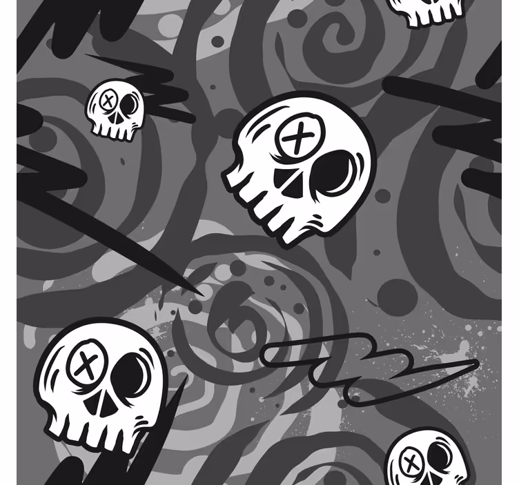 Graffiti With Skulls Teen Roller Blind - TenStickers