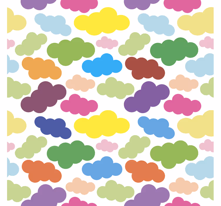 Colourful pattern cloud roller blind - TenStickers