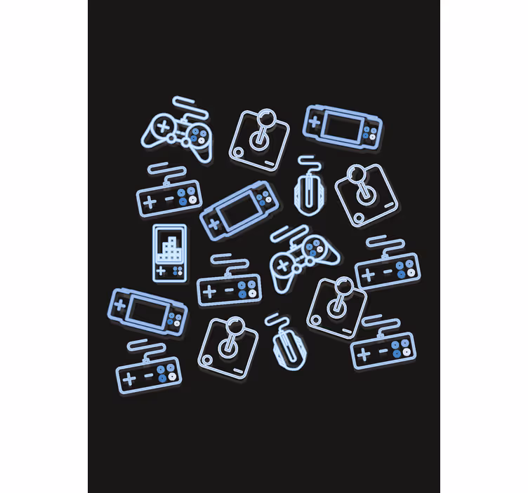 Blue controls Geek blind - TenStickers