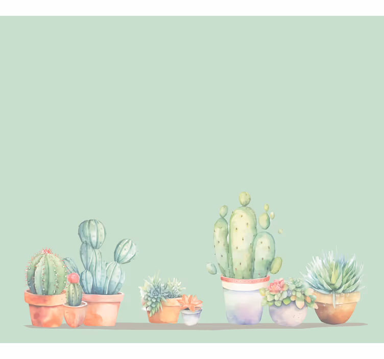 Minimalistic style cactus blind - TenStickers