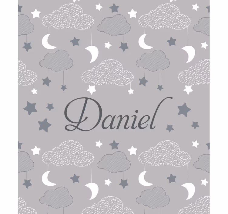 Grey starry clouds custom printed blind - TenStickers