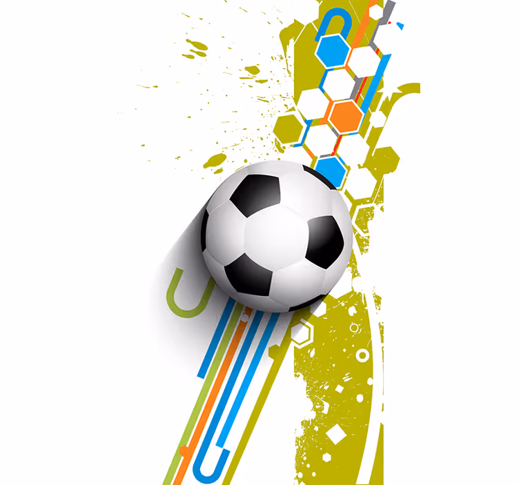 Realistic action soccer roller blind - TenStickers