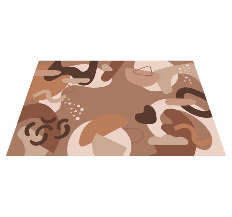Abstract shapes "Mocha Mousse" modern placemat - TenStickers