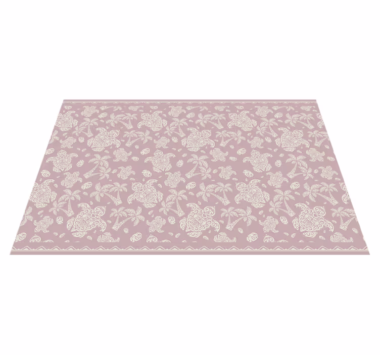 Hawaiian turtle and palm tree turtle placemats - TenStickers