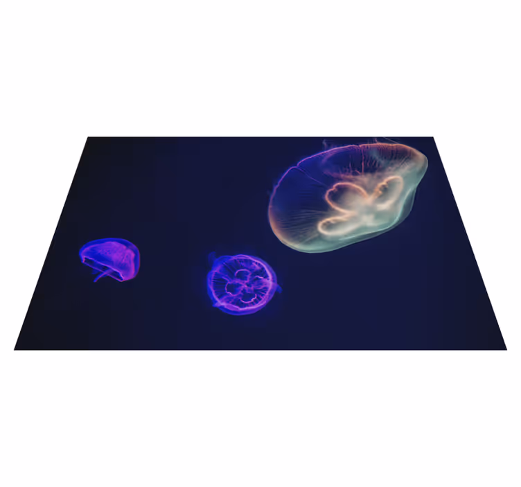 Customizable placemat colorful jellyfish design - TenStickers