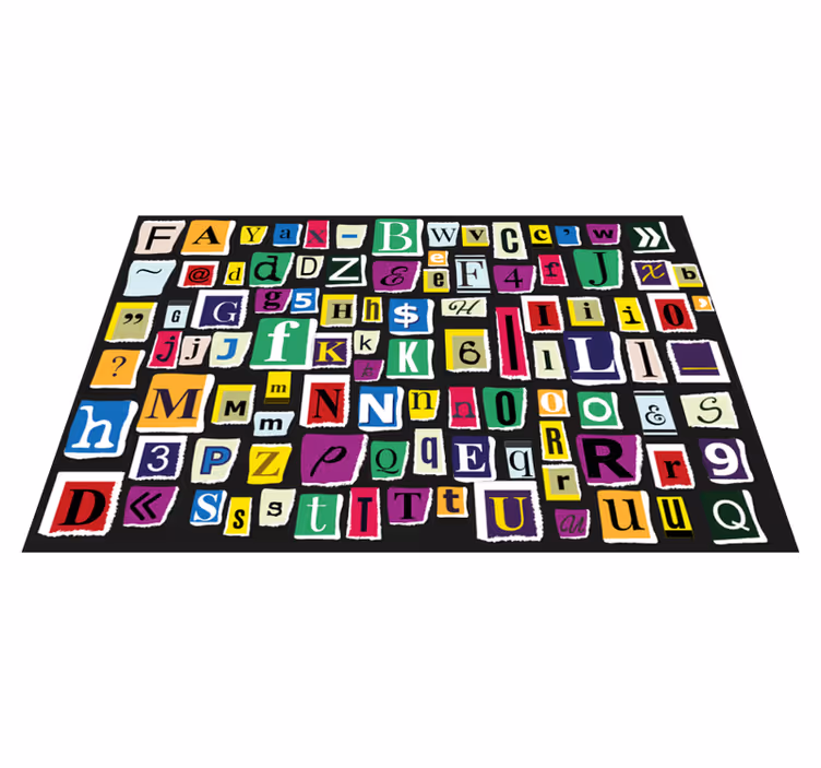 Original placemat colorful alphabet letters - TenStickers