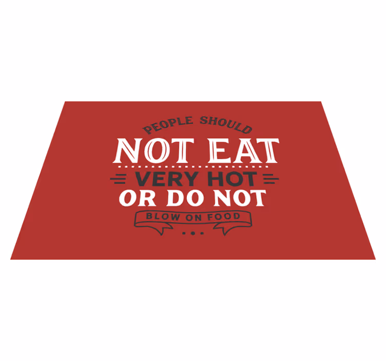 Placemat with quote eat mindfully - TenStickers
