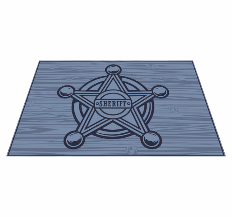 Customizable placemat sheriff star badge - TenStickers