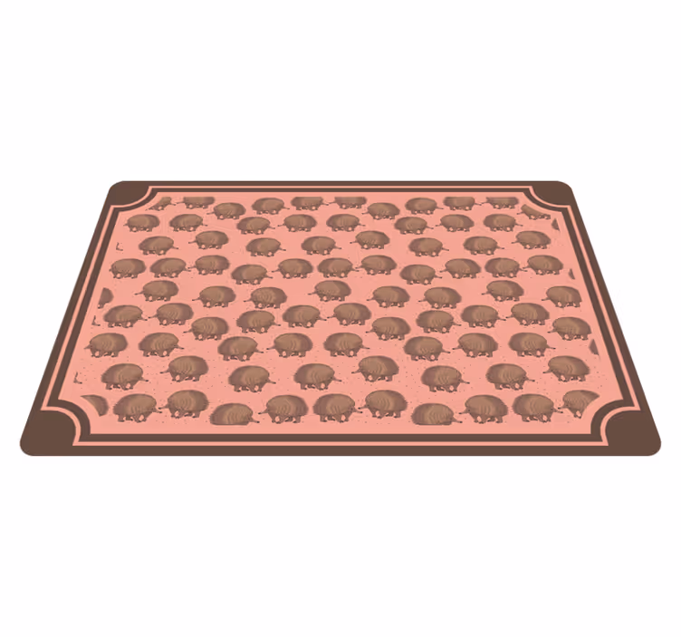 Original placemat hedgehog pattern design - TenStickers