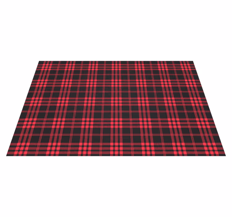 Plaid print surface placemat - TenStickers