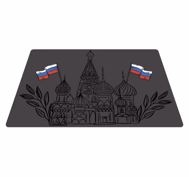 Original placemat russian architectural silhouettes - TenStickers