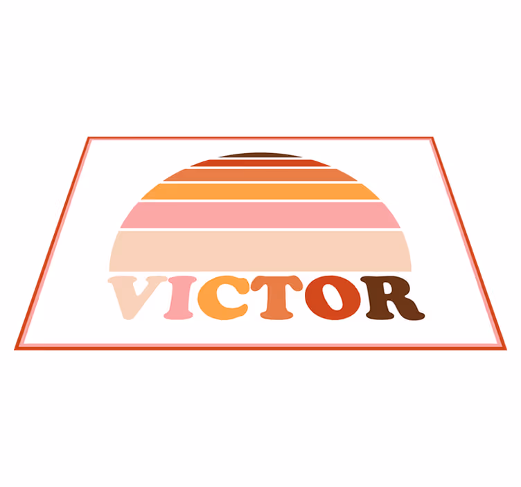 70's sun with name Personalised placemats - TenStickers
