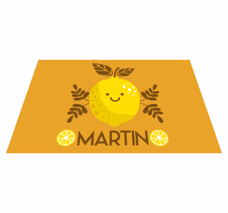 Children placemat happy lemon illustration - TenStickers