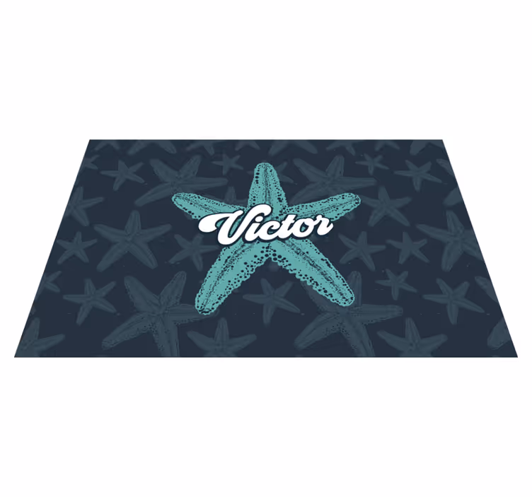 Customizable placemat starfish personalised accent - TenStickers