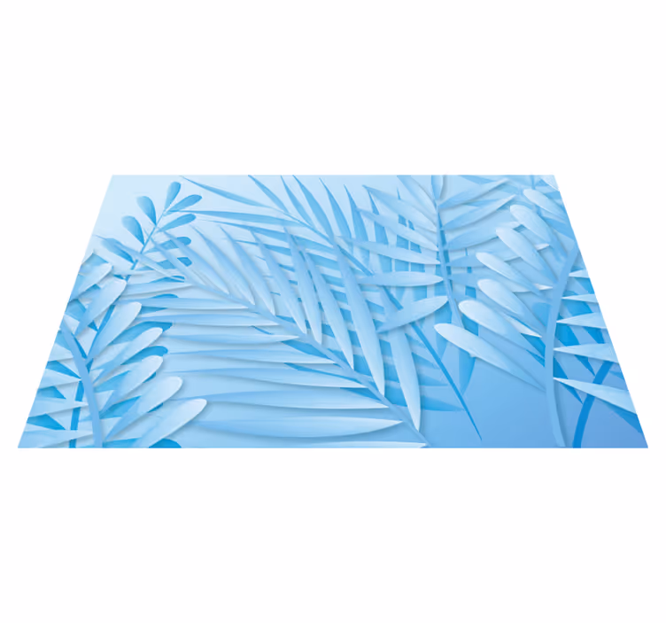 Leafy palm pattern placemat - TenStickers