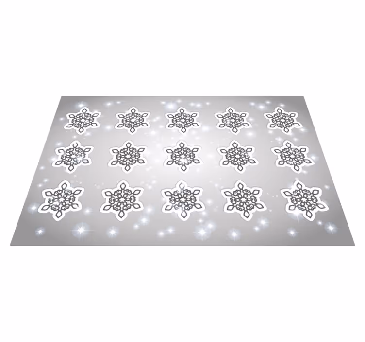 Christmas placemat snowflake design - TenStickers