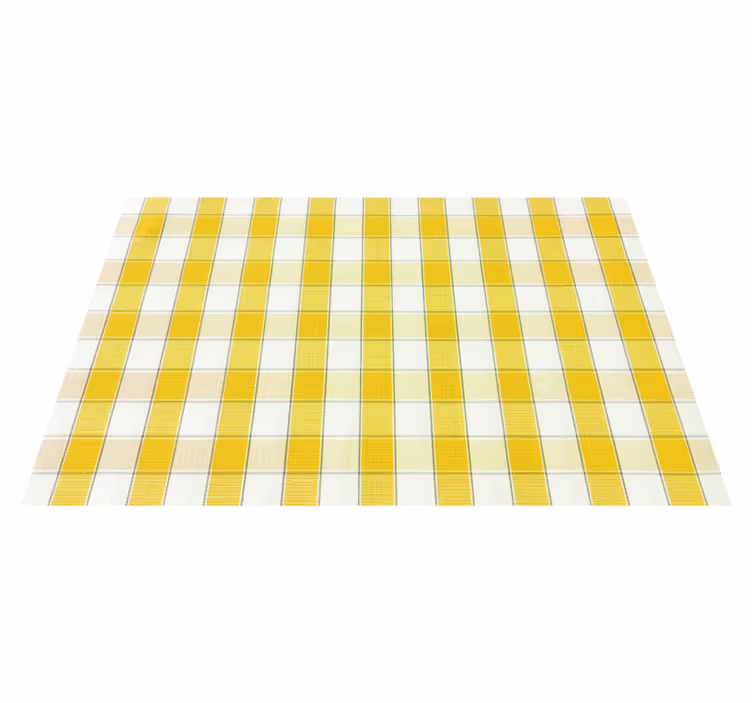 Yellow white squares original placemats - TenStickers