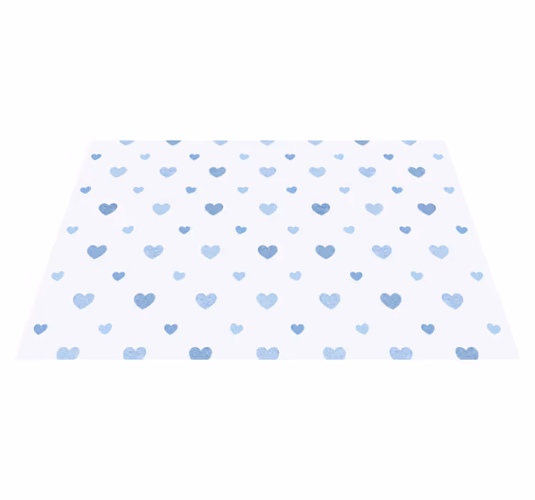 Cute small blue hearts original placemats - TenStickers