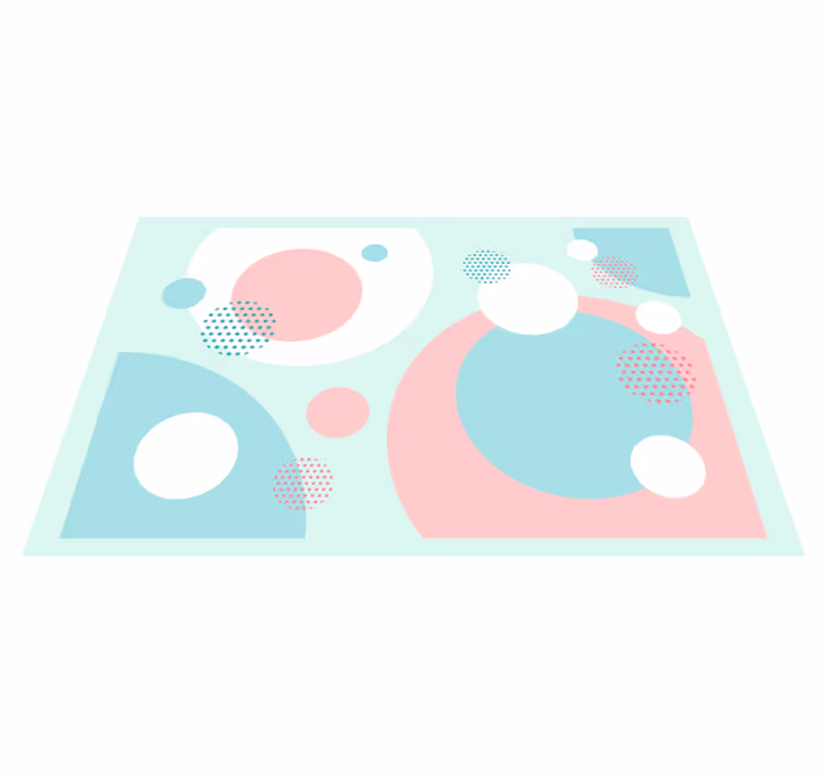 Modern placemat geometric color blocks design - TenStickers