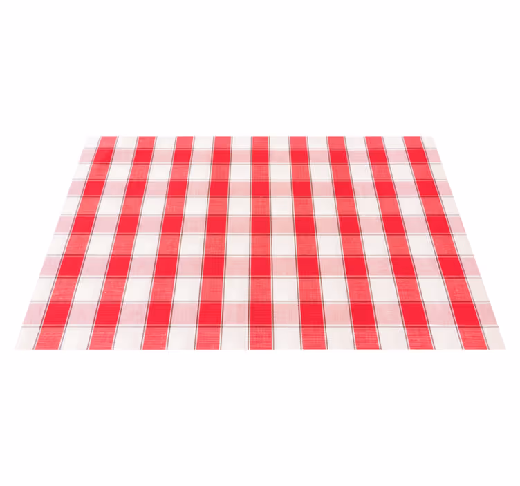 Red checkered pattern placemat - TenStickers