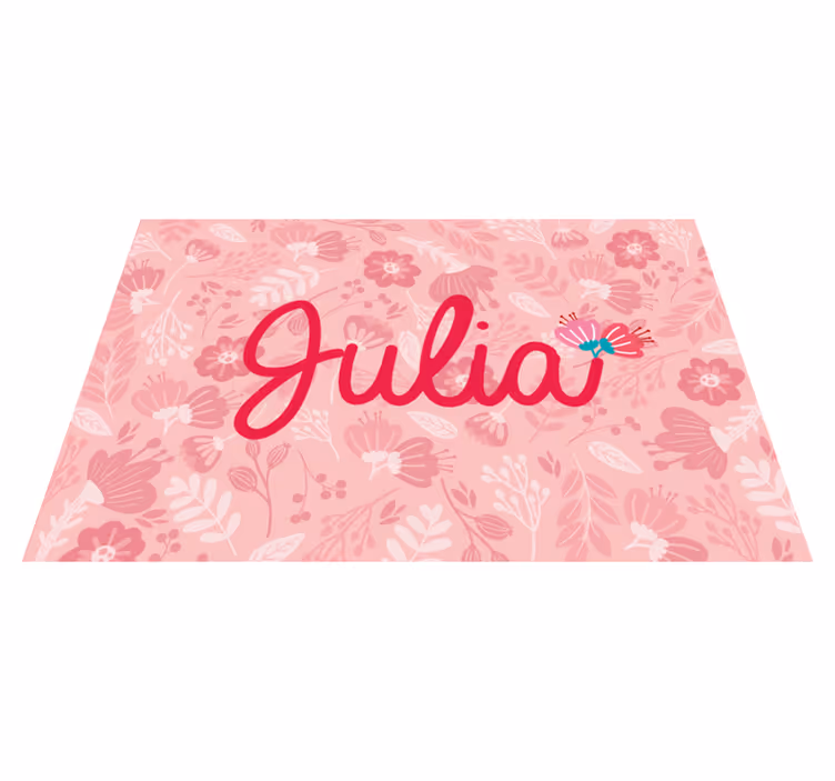 Customizable placemat floral personalized design - TenStickers