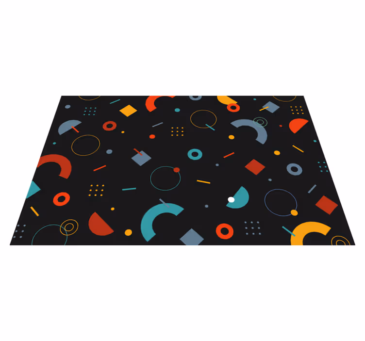Modern placemat with a colorful geometric design - TenStickers
