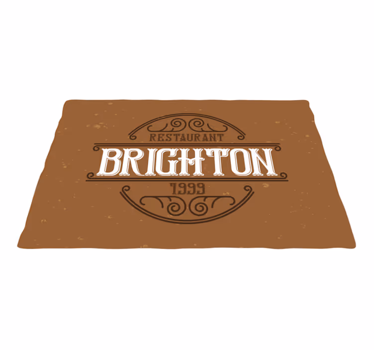 Placemat with quote brighton restaurant logo - TenStickers
