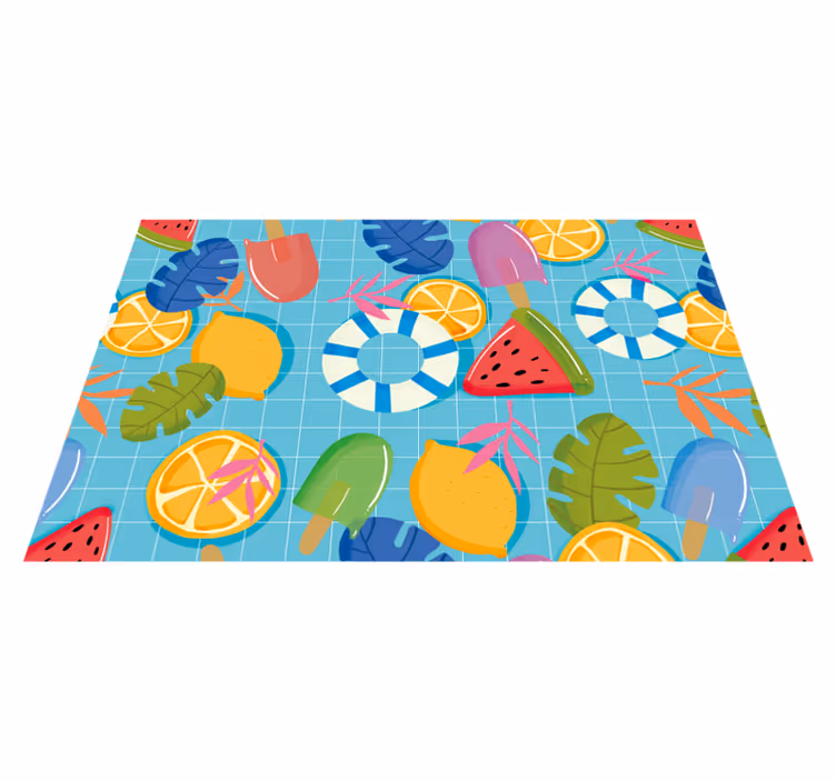 Children placemat fruit and ice cream design - TenStickers
