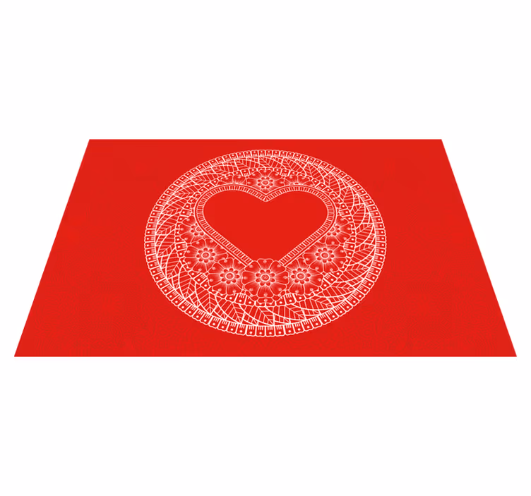 Heart Mandala original placemats - TenStickers