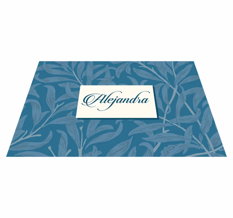 Customizable placemat elegant leaf design - TenStickers